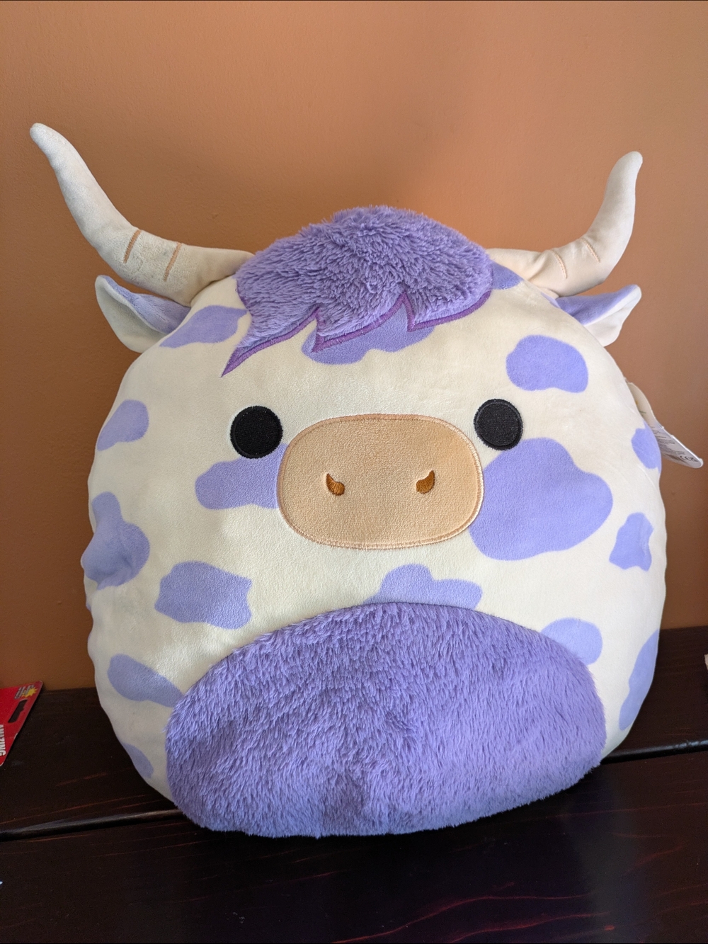 Squishmellow 16" Conway Lavender Cow Plush Pillow - Cute Purple & Cream Cow